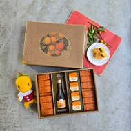 桔鋒禮盒LC4(金桔酥45g*12入+濃縮汁+自選搭配)-附提袋