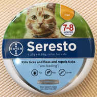 BAYER Seresto ปลอกคอกำจัดเห็บหมัดสำหรับแมวป้องกันได้นานถึง8เดือน