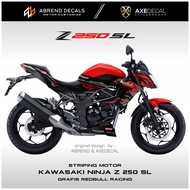 Ninja Z 250 SL Redbull Racing Striping Motorcycle Sticker/ kawasaki Z250SL Custom Stock Decal List V