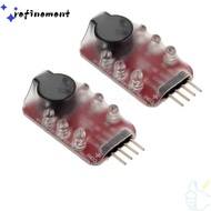 REFINEMENT Lithium Battery Alarm, LED Indicator Plastic Shell Battery Alarm Buzzer,  Low Power Warni