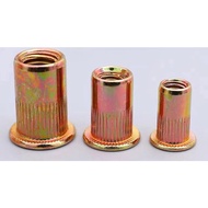 Pull rivet nut flat head striped rivet nut semi-hexagon wholesale flat head pull rivet nut/Rivet nut