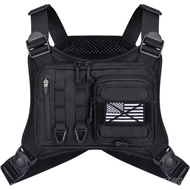 Functional Vest Bag Casual Unique Men's Bag Vest Bag Men's Chest Bag Tooling Backpack