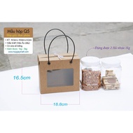 25 Pieces - KRAFT Paper Box For Food, Dried Chicken, 2 Boxes Of 800ml - 1kg Aluminum Lid = Q5 KRAFT Box