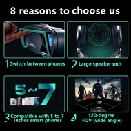 3D VR Headset Smart Virtual Reality Glasses Helmet for Smartphones Phone Lenses with Controllers Hea