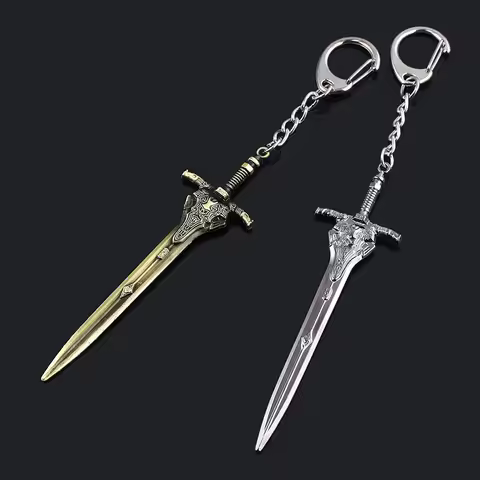 Game Dark Souls KeyChain Vintage Artorias Greatsword Metal Keyring For Women Men Fans Backpack Charm