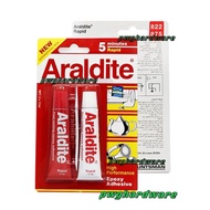 ARALDITE RAPID 5 MINUTES HIGH PERFORMANCE EPOXY ADHESIVE GLUE RED 2 x 15ml (2 TON)