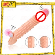 Time Delay Reusable Extension Sleeve Spike Condom For Men Sensitive Kondom Duri Kondom Tahan Lama