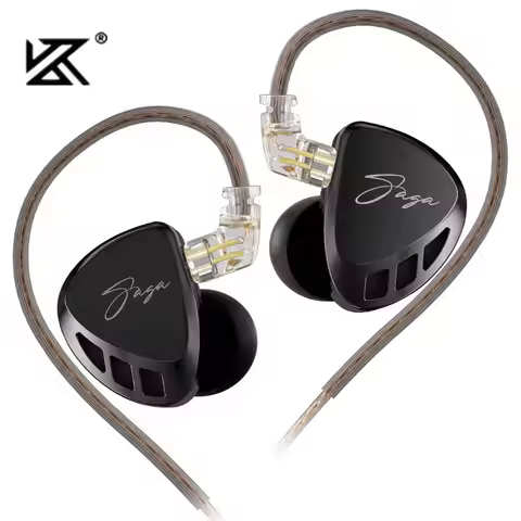 KZ Saga In Ear Earphones Two Different Tuning Music Headphones HiFi Stereo Bass Earbuds Sport Gaming