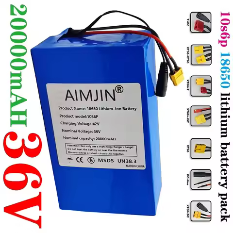 6V battery 20ah 10s6p battery pack electric battery built-in BMS lithium-ion 3for Scooters, various 
