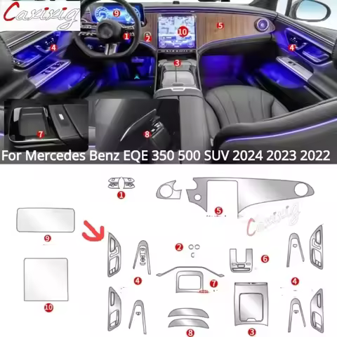 For Mercedes Benz EQE 350 500 SUV 2024 2023 2022 Accessories Car interior film transparent TPU Gear 