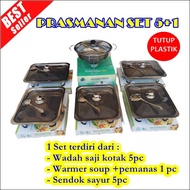 Buffet Serving Buffet - Buffet Set Glass Lid 5 +1