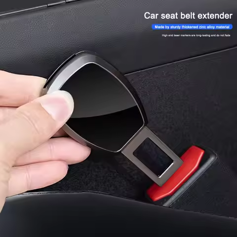 Car Seat Belt Extender Plug Auto Logo Safety Strap Extension For Cadillac Hyundai KIA Lexus Renault 
