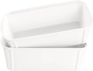 jinsongdafa Healthy Ceramic Mini Rectangular Baking Bread Loaf Pan Baking Dish,Set of 2, for Cake, M
