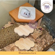 KAYU Wooden Hamster Platform Corner | Corner Hamster Table | Hamster Cage Decoration Accessories