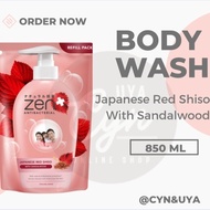 zen sabun mandi cair 900ml refill refil sabun cair body wash pink