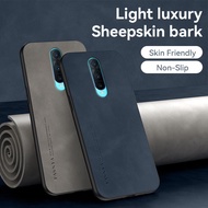 Case OPPO A77 F3 F5 A73 A79 F7 F9 A1K Realme C2 R17 R15 Pro R11 11S Plus Sheepskin Leather Soft Phone Case