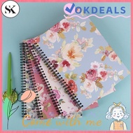 SK Flower Notebook, Multicolor 8.26*5.7 Inch Loose Leaf Coil Thickened Notebook, Multifunctional Pap
