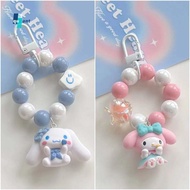 QUANTUMSKY My Melody Beaded Keychain, Cinnamoroll My Melody Cinnamoroll Beaded Pendant, Dolls Beaded