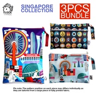 FLOCK THREE Washable and Reusable Wet Dry Diaper Bag Diaper Bag Water Resistant Swimming Bag Singapore SG City
