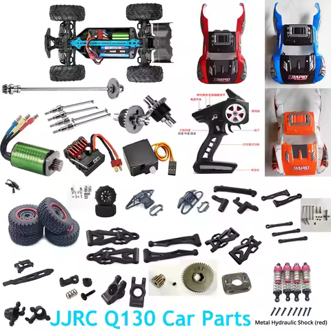 JJRC Q130 RC Car Parts Differential Brushless Adjustable Motor Drive Assembly Original Tires Front B