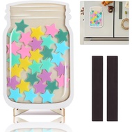 Stars Magnetic Jar,Reward Kids Star Jars, Magnetic Reward Star Jar for Classroom Board, Reward Magne