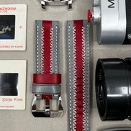 父親節禮物, 灰紅色條子錶帶, 24mm 手工錶帶, Panerai 26mm 錶帶