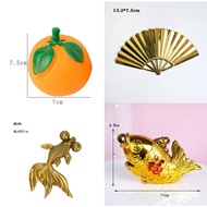 【READY STOCK】 - 鲤鱼 橘子 桔子 橙 铁扇子 扇子 农历新年装饰 CNY Chinese New Year rich money fish 新年蛋糕 鱼 Lucky Tangerine