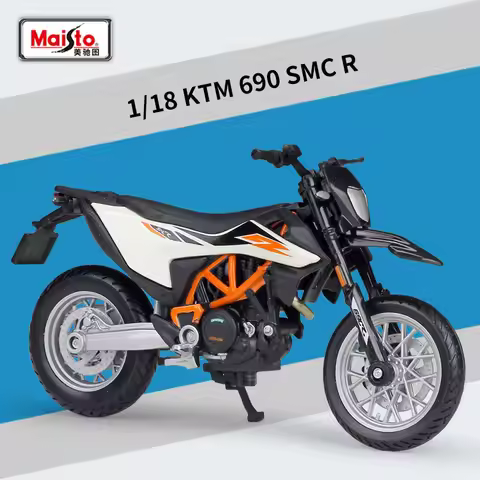 Maisto 1:18 Ktm 690 Smc R Simulation Alloy Motorcycle Model With Base