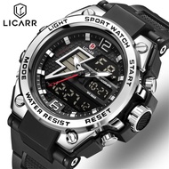 Original LICARR Mens Watches Brand Alarm Casual Fashion Sport Men Watch Waterproof Military Date Dis