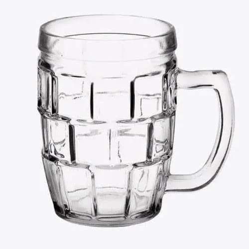 Gelas Mug Kaca Jumbo Gagang Kapasitas 550ML Kim Glass Gelas Kaca Beling Gagang Minum Es Teh Kopi Sus