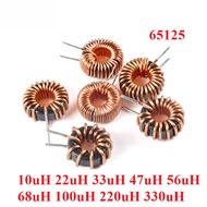 5Pcs/1pc 65125 Iron Silicon Aluminum Magnetic Ring Inductor 10UH 22UH 33UH 47UH 56UH 68UH 100UH 220U