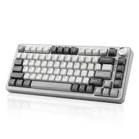 YUNZII B75 PRO 82-Key Wireless Mechanical Gaming Keyboard, Gasket Hot Swap Custom RGB 75% BT/Type-C/