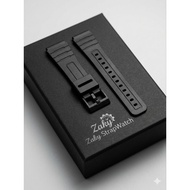 Strap Casio F-91W F-94W F-105W Rubber Watch CASIO Full Black Rubber Strap 18mm.