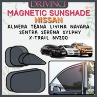 NISSAN Almera Sylphy Livina NV200 Sentra Teana X-Trail Serena Navara C26 C27 Magnetic Sunshade Windo