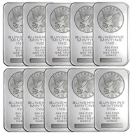 cod 1 oz Sunshine Minting Silver Bar American Silver Bullion No Magnetic silvering Bar hot