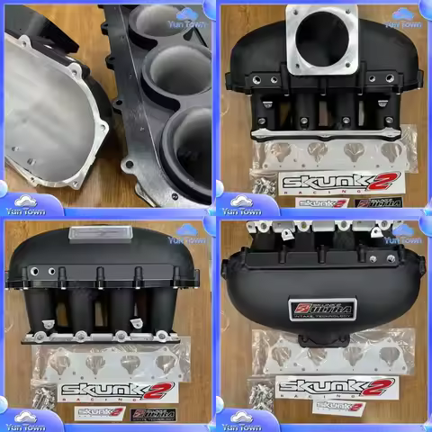 2026 Hot 1 Unit Center Feed SKunk 2 Black Ultra Race Aluminum Intake Manifold for K20A K20A2 K20Z1 K