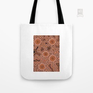 Aboriginal Art Pathways Authentic Canvas Tote Bag