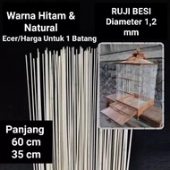ruji besi sangkar 1.2 mm / ruji besi sangkar burung