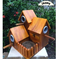 Avi villa roof wooden nest for birds, small parrots, 7 colors, manh manh, silver cheeks, budgies,...