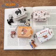 for EDIFIER EvoBuds Case Cute Puppy Cat EDIFIER W260NC Leather Soft Case Cartoon EDIFIER T10 / X1 Li