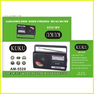 ♞XYX KUKU AM-5529 Electric Radio Speaker FM/AM/SW 4 band radio AC power and Battery Power 150W