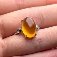 [Natural Jade] Natural Agate Chalcedony Ring Cherry Blossom Agate Ring Aquatic Agate Ring Ocean Chal