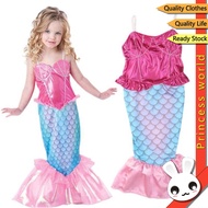 Kids Girls Dress Sling Swimsuit Ariel Mermaid Fancy Cosplay Costume Dress