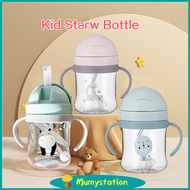 Mumystation 250ML Kids Water Bottle Drinking Baby Learning Cup Non-spill Training Cup Leak-Proof