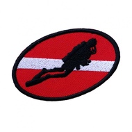 Dive Flag Badge Patch Scuba Diving Dive Iron On Patch Dive Flag Decorative Badge
