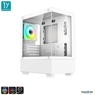 เคสคอมพิวเตอร์ Tsunami Lite Series Bast Panorama MATX Gaming Case with ARGB Cooling Fan X1 รับประกัน