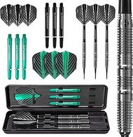 Harrows NX Elite 90% Tungsten SoftTip Darts Set 18g I Huge 17pcs Bundle with Replacement Shafts, Pri