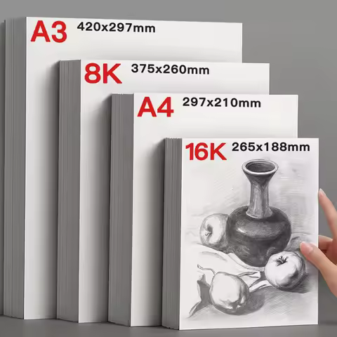 Sketch Paper 25 Sheets A4/A3/8K/16K 160g Artist Paper for Adults and Students-Graphite, Charcoal, Pe