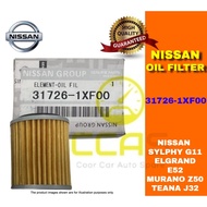 Nissan CVT Gearbox Filter (Paper) J32L G11L 31726-1XF00 Gear box NISSAN  SYLPHY G11 ELGRAND E52  MURANO Z50  TEANA J32