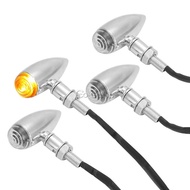 4x Universal Motorcycle Chrome Turn Signals Light For Kawasaki Vulcan VN 800 900 1500 1600 1700 2000